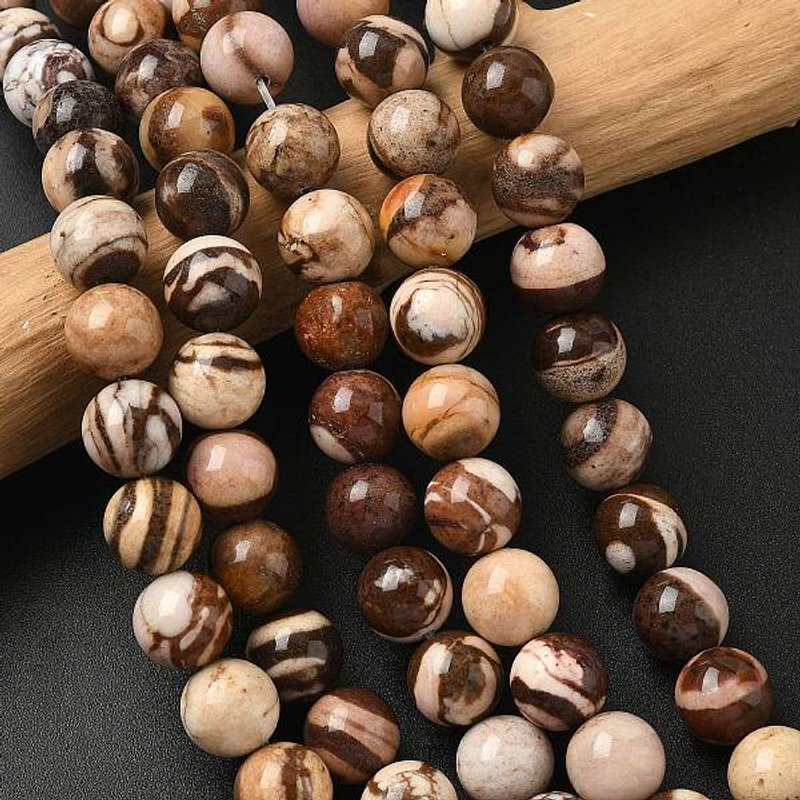 Brins de perles rondes en agate australienne naturelle, 10 mm, 19 pcs — Perles à bijoux