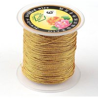 Round Metallic Thread, 12-Ply, Gold, 1mm, 54.68 yards
