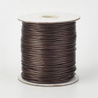Corde en polyester cirée coréenne écologique, café, 1mm, 169,51-174,98 verges