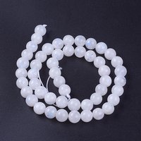 Brins de perles de pierre de lune arc-en-ciel naturelle, qualité AB, 8 mm, 50 pcs — Perles à bijoux