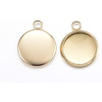 Réglages de cabochon en acier inoxydable 304 avec placage ionique — Accessoires pour bijoux