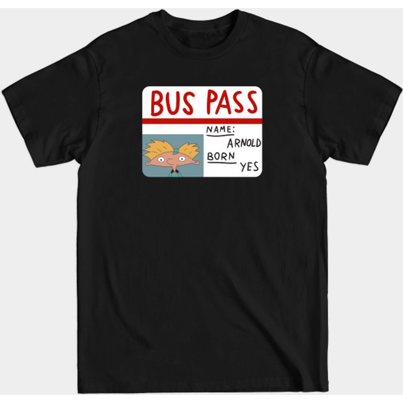 T-shirt Arnold Bus Pass - Hey Arnold pour hommes — T-shirts pour hommes