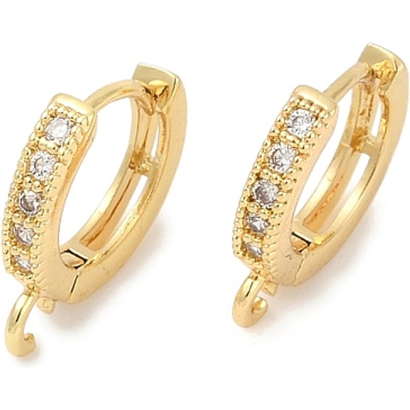 Trouvailles de boucles d'oreilles huggie en laiton avec plaquage or 18K — Accessoires pour bijoux