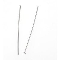 Tarnish Resistant 304 Stainless Steel Flat Head Pins 40x0.7mm — Jewelry Findings