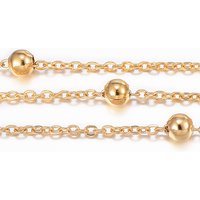 Chaînes en acier inoxydable 304 Ion Plating avec perles en acier