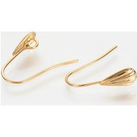 Brass Earring Hooks with Horizontal Loop, 18K Gold Plated — Jewelry Findings
