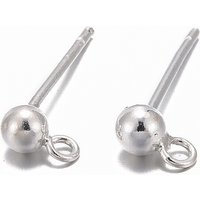 925 Sterling Silver Ear Stud Findings with 925 Stamp — Jewelry Findings