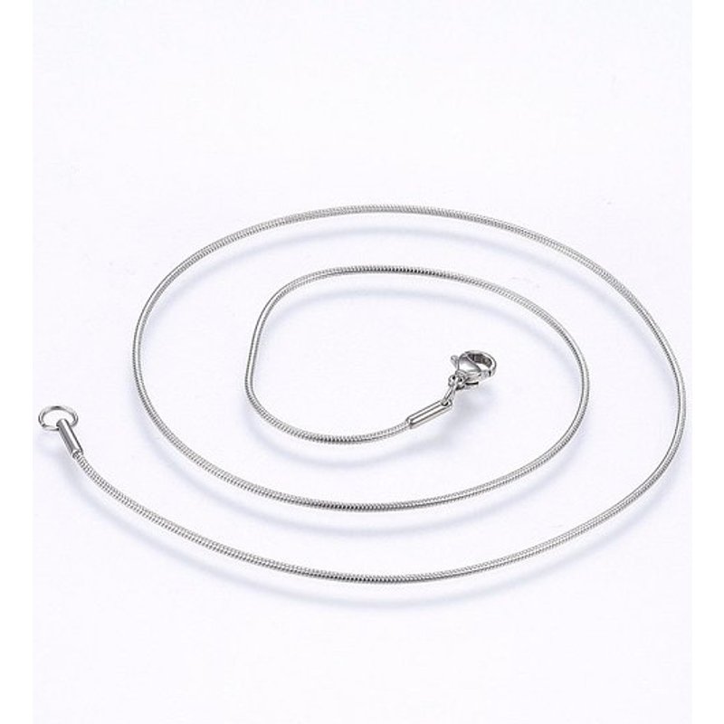 Collier en Chaîne Serpentine en Acier Inoxydable 304 19.7 pouces — Collier pendentif