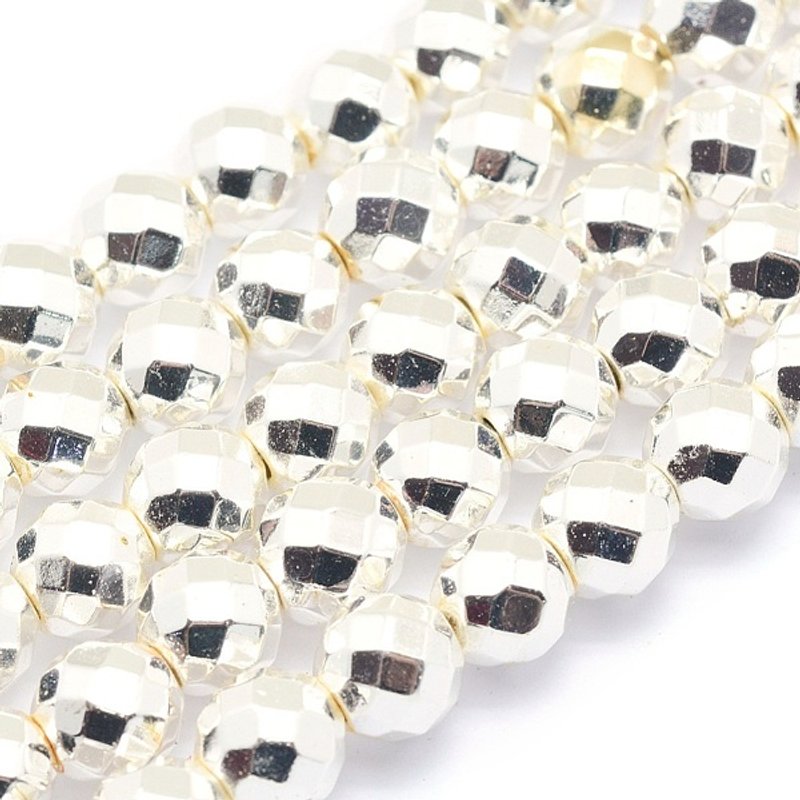 Brins de perles en hématite synthétique électroplaquée, 4mm — Perles à bijoux