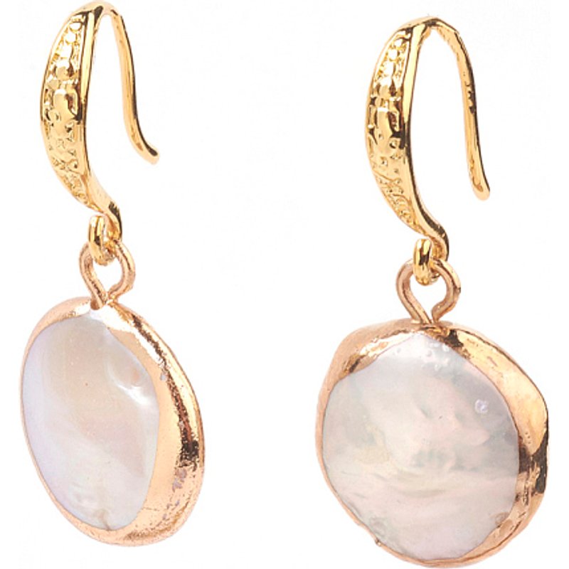 Boucles d'oreilles pendantes en perles de keshi baroque naturelles — Bijoux fantaisie
