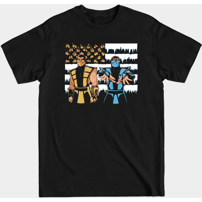 T-shirt pour hommes Black Dragonia Mortal Kombat