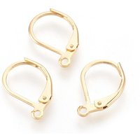 Trouvailles de boucles d'oreilles à crochet en acier inoxydable 304, plaquées or