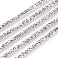 304 Stainless Steel Wheat Chains, Foxtail Chain, Unwelded, 4mm — Chains, Wire & Cord