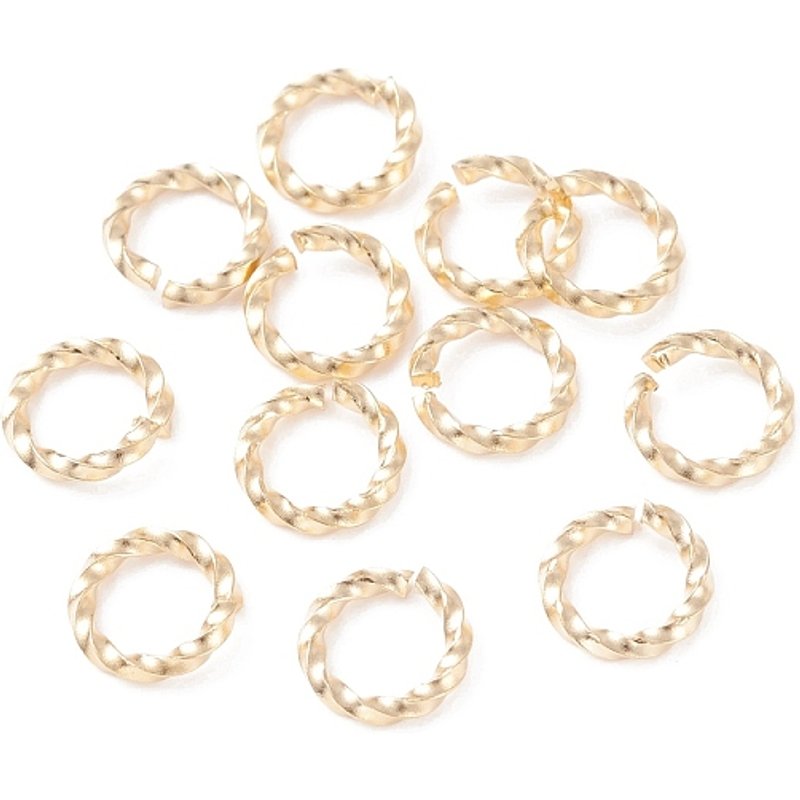Anneaux Brisés Ouverts en Acier Inoxydable 304, Plaqué Or 24k — Accessoires pour bijoux