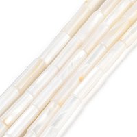 Brins de Perles en Coquillage d'Eau Douce, Colonne, Blanc, 13x4mm, 30pcs — Perles à bijoux