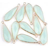 Natural Jade Drop Pendants with Brass Findings, Faceted, Dyed