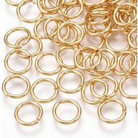 Brass Open Jump Rings, 18K Gold Plated, Cadmium, Nickel, Lead Free — Jewelry Findings