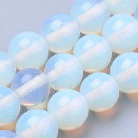 Fil de perles d'Opalite, rond 8mm, trou 1mm, 46pcs/fil — Perles à bijoux