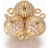 Fermoirs magnétiques en laiton avec zircon cubique micro pave — Accessoires pour bijoux