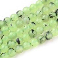 Natural Prehnite Beads Strands, Round, 4mm, 101pcs/strand — Jewelry Beads