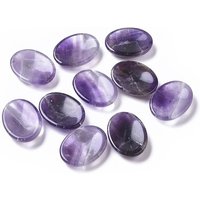 Natural Amethyst Massager for Anxiety Therapy, Oval, 40x30x9mm
