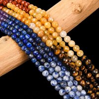 Brins de perles naturelles - Thème Chakra, 4mm, rond et facetté — Perles à bijoux