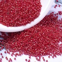 Miyuki Delica Beads, Opaque Red Luster, 11/0, DB0214, 2000pcs — Jewelry Beads