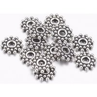 Perles Espacées en Argent Tibétain Gear, Sans Plomb, Argent Antique — Perles à bijoux