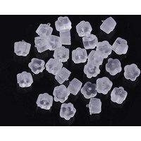 Coussins d'oreilles en plastique, supports de boucles d'oreilles clairs 4mm