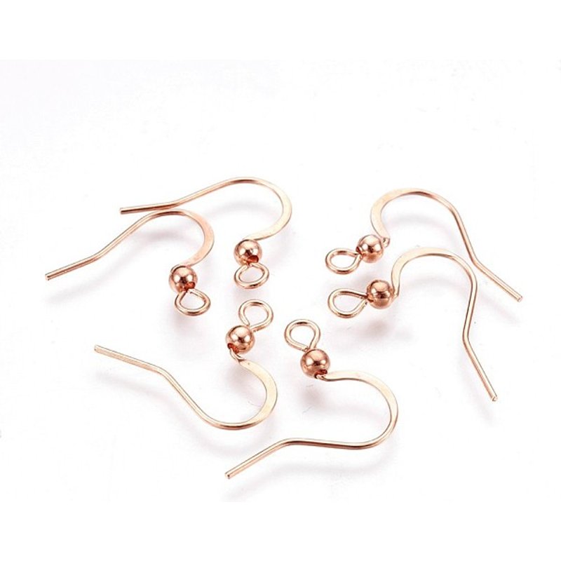 Crochets de Boucles d'Oreilles en Acier Inoxydable 316 Rose Gold — Accessoires pour bijoux