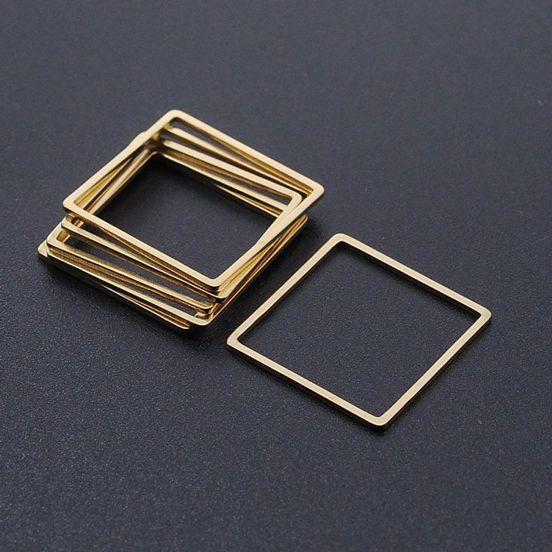 Anneaux de Liaison Carrés en Acier Inoxydable 304, Dorés, 20x20mm — Accessoires pour bijoux