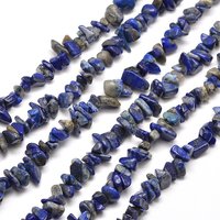 Fils de perles en chips de lapis-lazuli naturel, 5-8mm, 31,5 pouces — Perles à bijoux