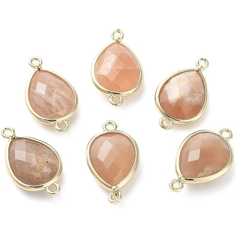 Connecteurs en Pierre de Soleil en Forme de Goutte avec Trou en Laiton — Accessoires pour bijoux