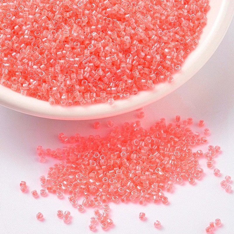 Miyuki Delica Beads, Cylinder, Japanese Seed Beads, 11/0, DB2034 Luminous Flamingo — Jewelry Beads
