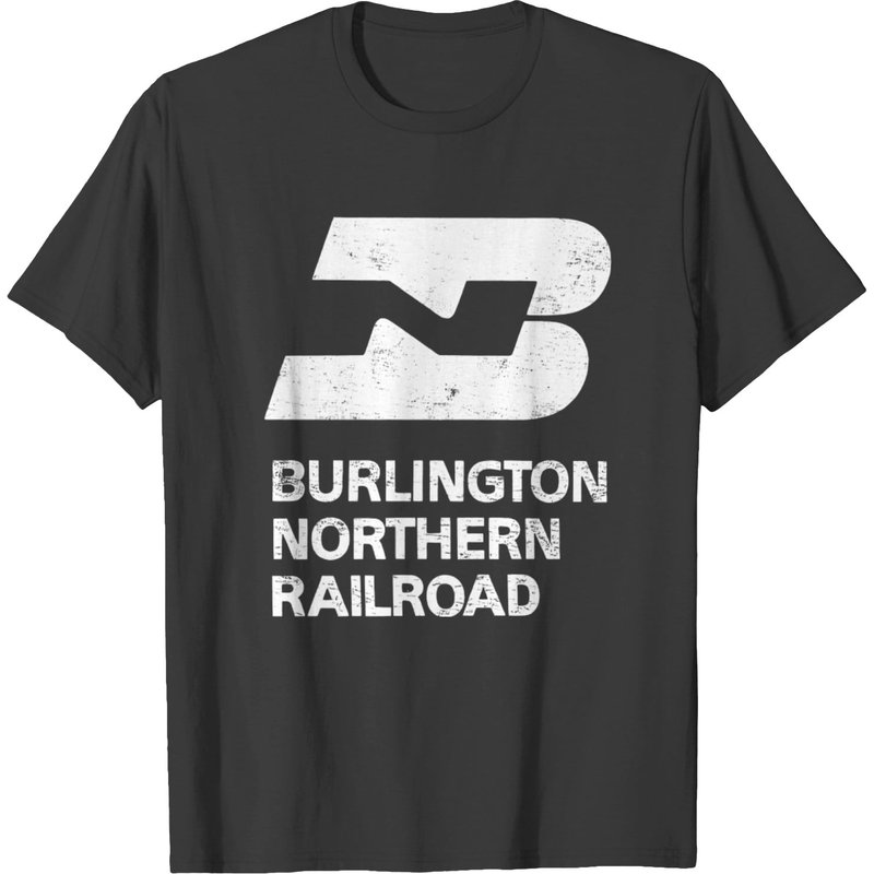Burlington Northern Railroad Men's T-Shirt in Black
