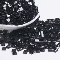Miyuki Tila Beads, Japanese 2-Hole Seed Beads, Black (TL401)