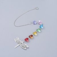 Chandelier Suncatchers Octogon Glass Chakra Pendant with Dragonfly — Wall Decor