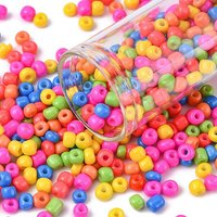 Perles de Verre 6/0, Couleurs Mélangées, Trou Rond, 450g/sac — Perles à bijoux