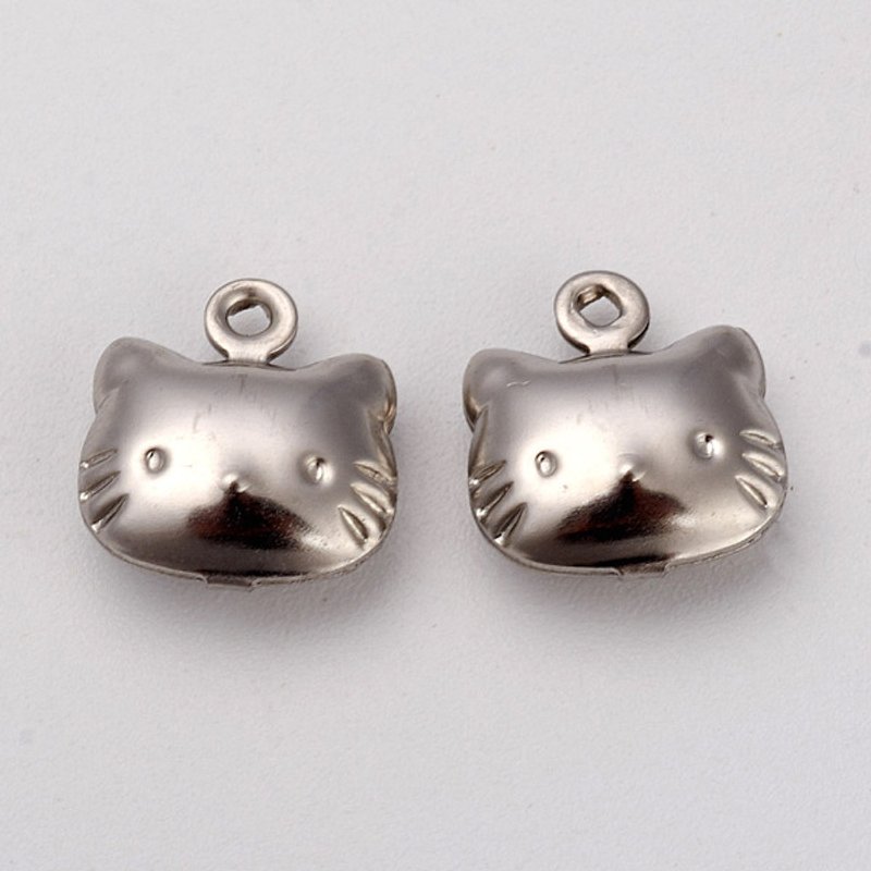 Pendentif en acier inoxydable chirurgical 316 en forme de chat — Breloques et pendentifs