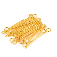 Piquets à œil en acier inoxydable 304, dorés, longueur 20mm — Accessoires pour bijoux