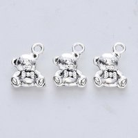 Tibetan Style Bear Pendant in Antique Silver