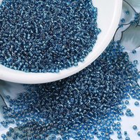 Perles Rocailles Miyuki, Capri Blue argenté, 11/0, RR25 — Perles à bijoux
