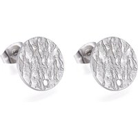 Non-Tarnish 304 Stainless Steel Stud Earring Findings with Loop — Jewelry Findings
