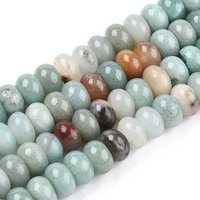 Brins de Perles d'Amazonite Fleur Naturelle, Rondelle, 8x5mm, 75pcs — Perles à bijoux