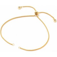 Adjustable 304 Stainless Steel Box Chain Slider Bracelet with Charms
