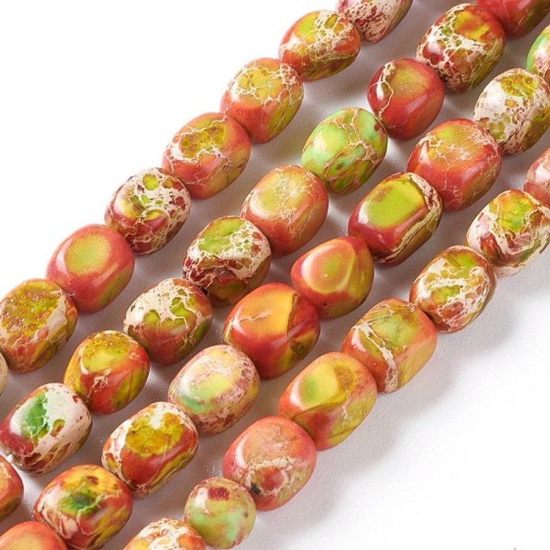Fils de perles en jaspe Régalite/Impérial/Jasper de sédiment marin — Perles à bijoux