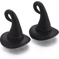 Halloween Theme 3D Magic Hat Alloy Pendant, Black, 12x10.5mm