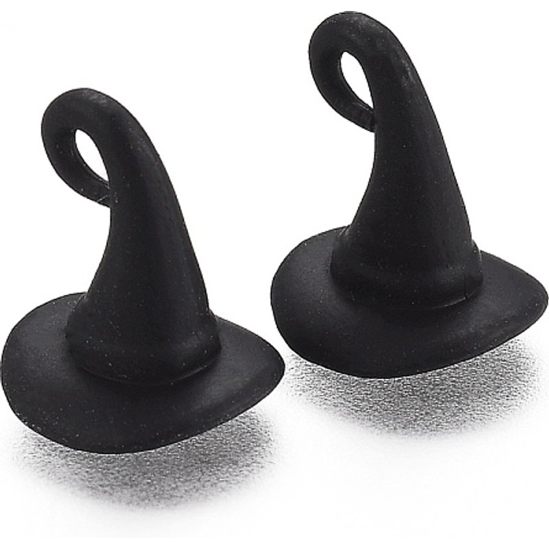 Halloween Theme 3D Magic Hat Alloy Pendant, Black, 12x10.5mm — Charms & Pendants