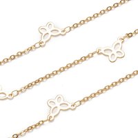 Ion Plating 304 Stainless Steel Butterfly Link Cable Chains, Golden — Chains, Wire & Cord