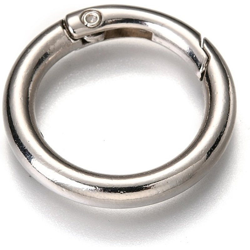 Anneaux à ressort en alliage de zinc, O Rings, platine, 27x4mm — Accessoires pour bijoux